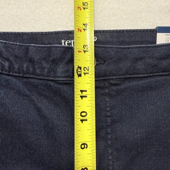 NWT Terra & Sky Women's High Rise Straight Stretch Blue Denim Jeans Size Plus 22 - Picture 9 of 11